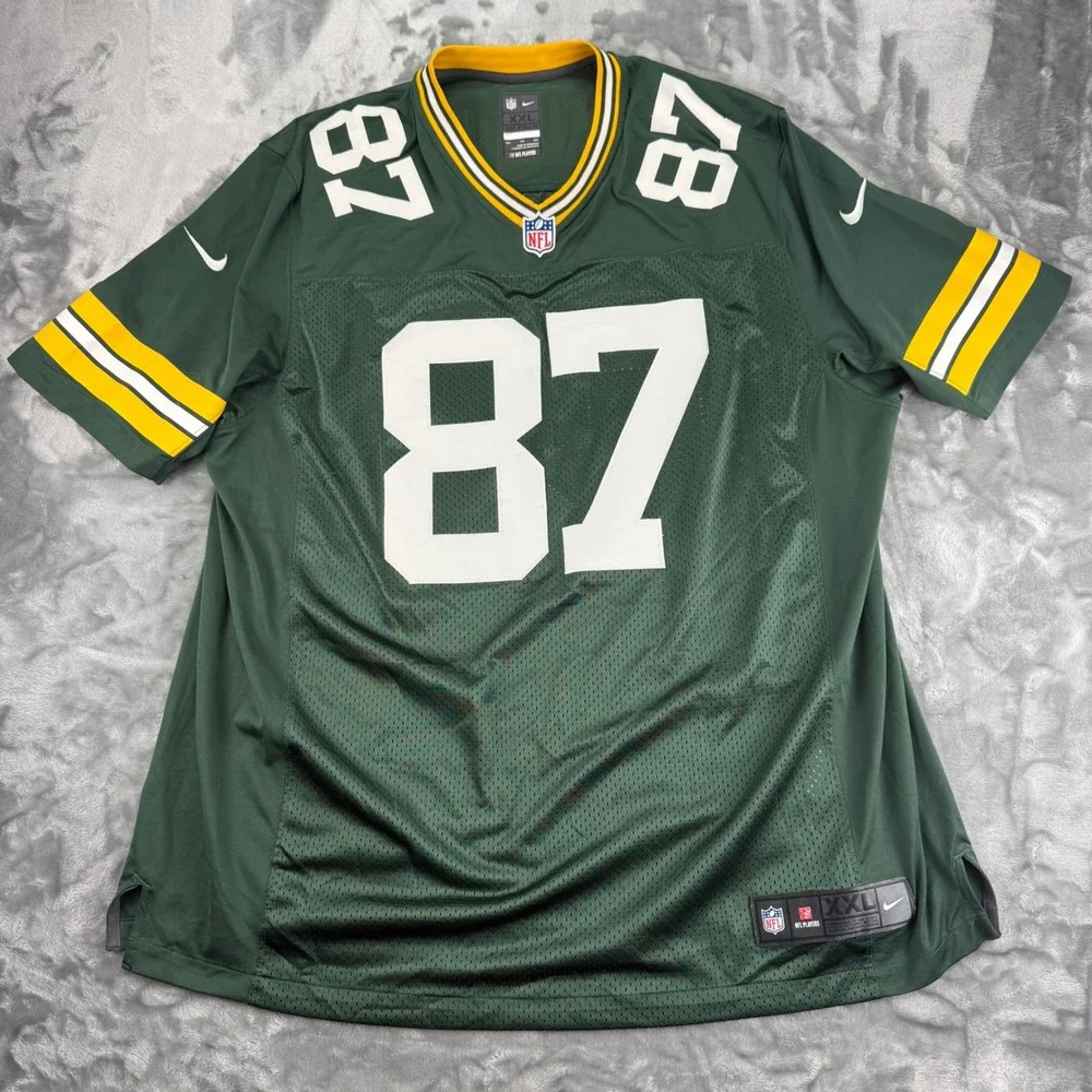 Nike Green Bay Packers Jordy Nelson 87 Jersey Mens XXL Green NFL On Field FA12